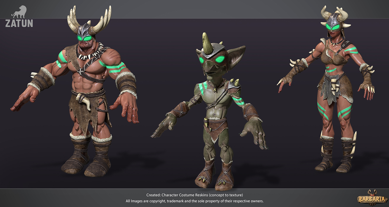 Barbaria 01 - 3D Character Models